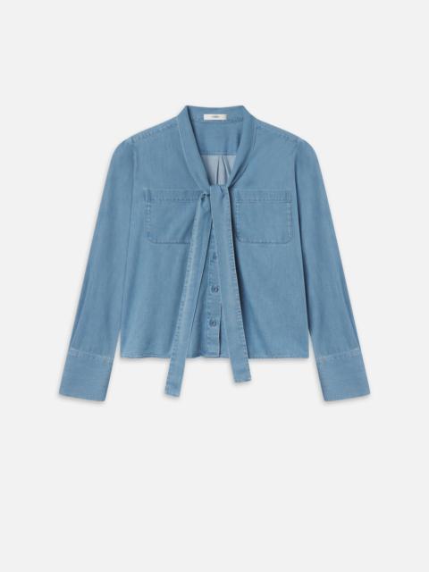 The Denim Modern Tie Blouse