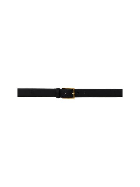 Black Grained Calfskin Belt