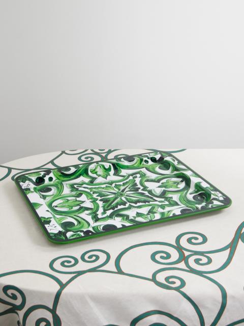 Painted Lacquered Wood Tray