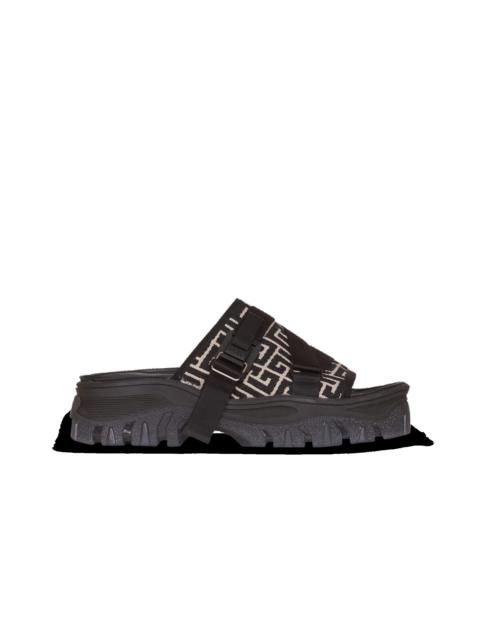Bicolor monogram jacquard Ulysse mules