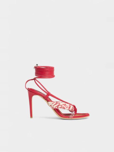 REBEL HIBISCUS HEELED SANDALS