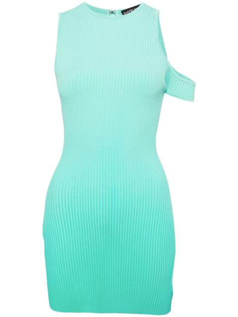 ribbed-knit gradient minidress