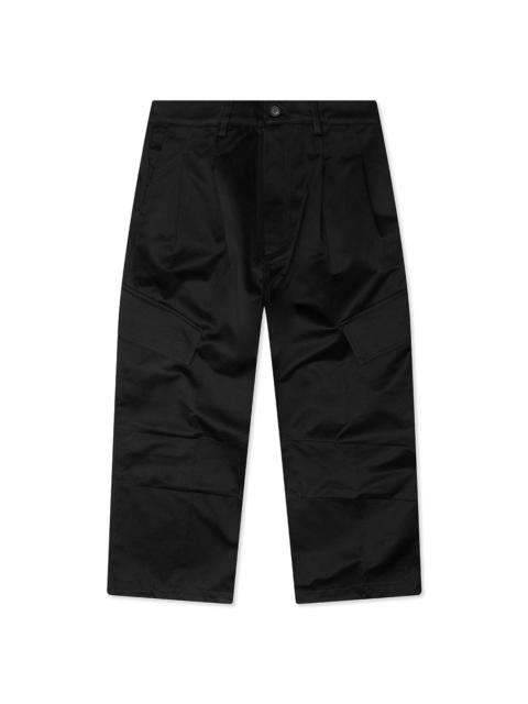 PLEATED WIDE CARGOS - BLACK