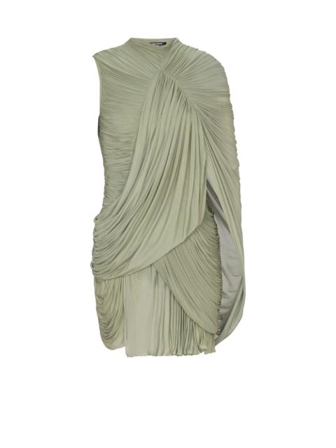 Draped flowing jersey dress