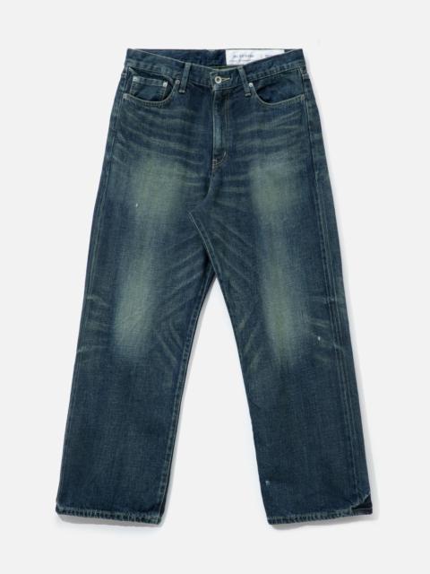 WASHED DENIM DP WIDE PANTS
