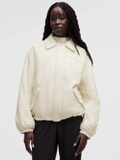 Insulated Oversized Collared Jacket