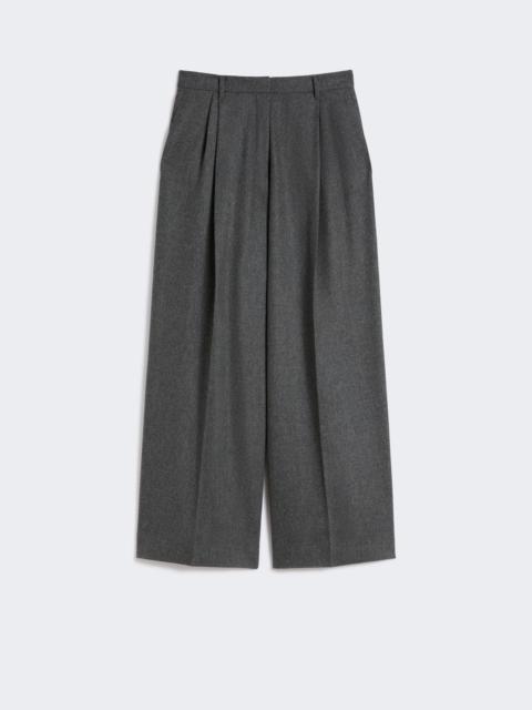 TITTY Wide-fit wool flannel trousers