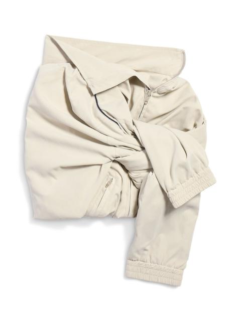 Women's Knotted Tracksuit Skirt in Cream