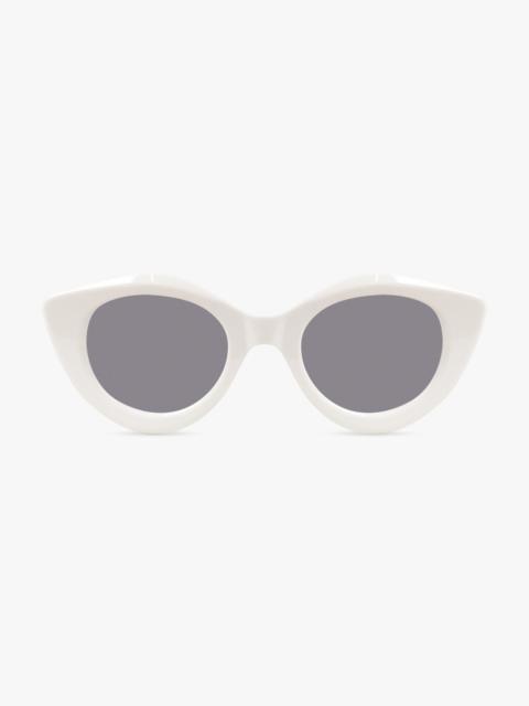 AA0091S ROUND CAT EYE SUNGLASSES | WHITE