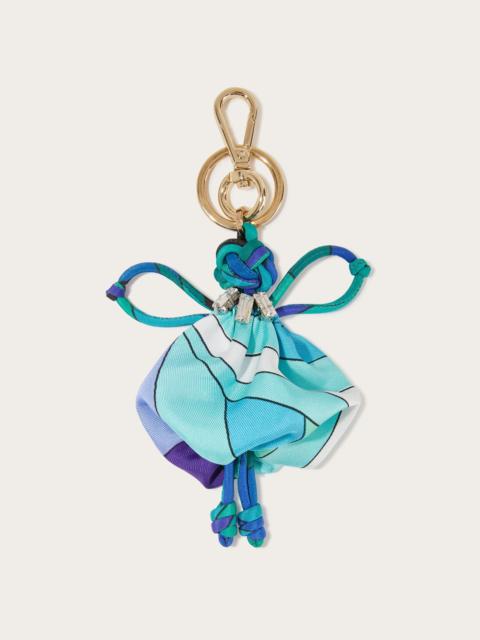 IRIDE PRINT SILK KEYCHAIN