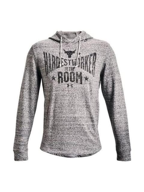 Under Armour Project Rock Hardest Worker Terry Hoodie 'Grey' 1370458-112