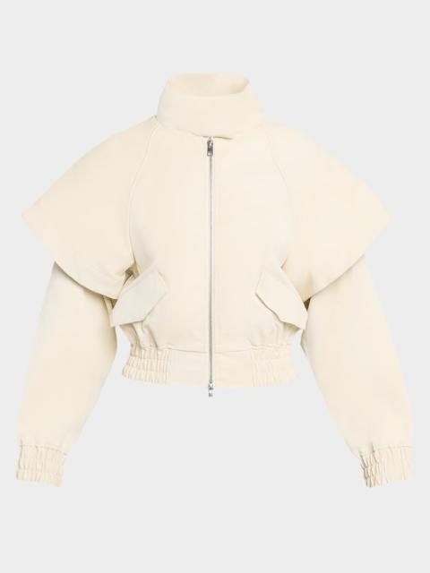 Fredy Faux Leather Draped Jacket