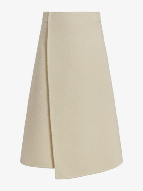 Bodhi Skirt in Boucle Twill Suiting