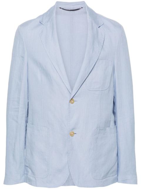 single-breasted linen blazer