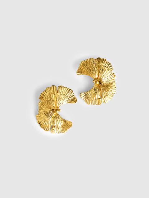 Ginko Leaf Statement Stud Earrings
