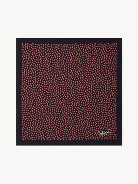 THE CHLOÉ SPOTTED SQUARE SCARF IN SILK