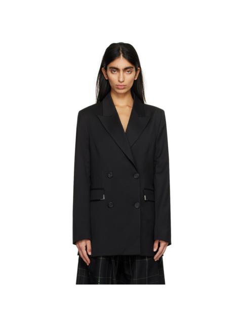 Black Double-Breasted Blazer