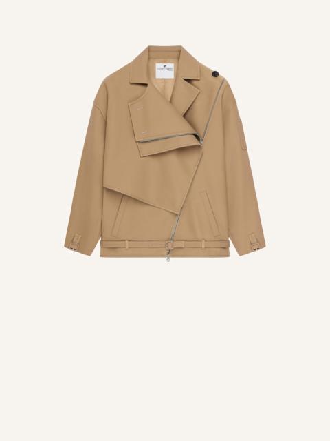 OBLIQUE SHORT TRENCH JACKET