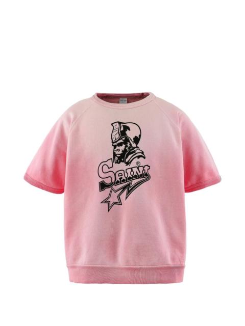 graphic short-sleeve sweatshirt
