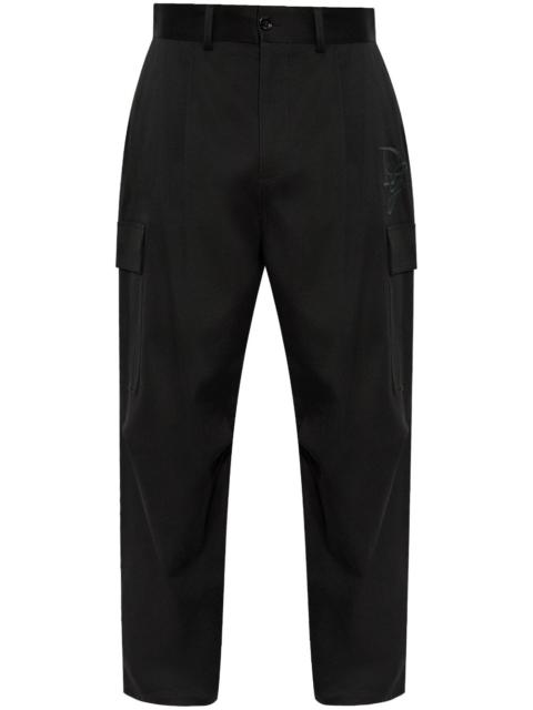 logo-embroidered cargo trousers