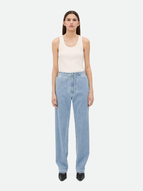 Light Bleached Elasticated Denim