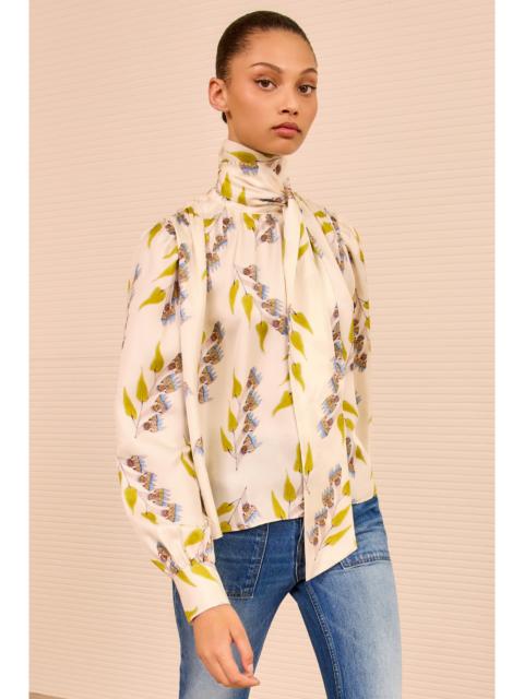 Ornament Tie Neck Blouse