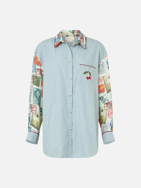 LONG SLEEVE OVERSIZED SHIRT WITH POCKET