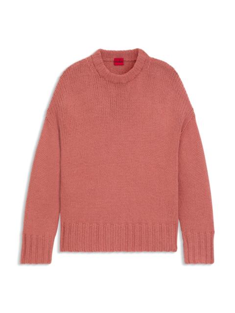 OVERSIZE-FIT KNITTED SWEATER WITH EMBROIDERED LOGO