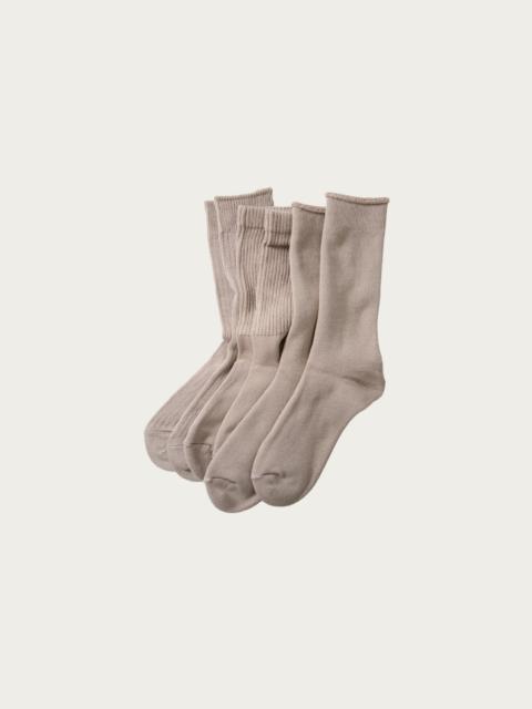 Organic Daily 3 Pack Crew Socks - Grayge