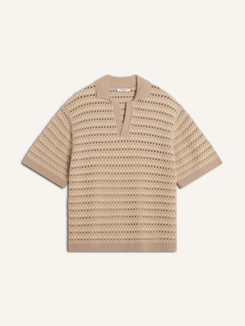 BASKET WEAVE KNITTED POLO