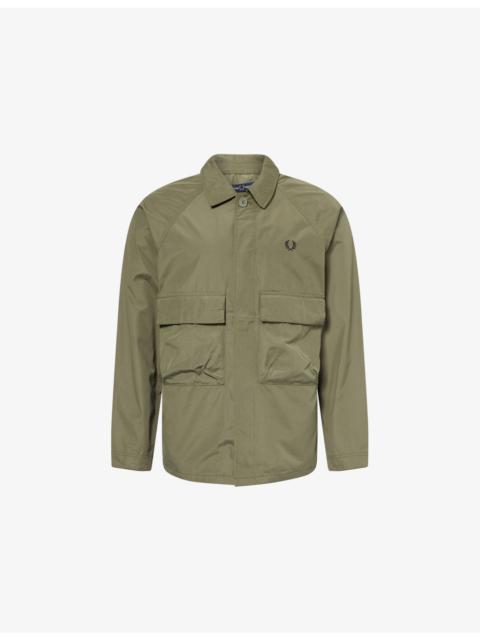 Utility Embroidered-Logo Woven Shirt