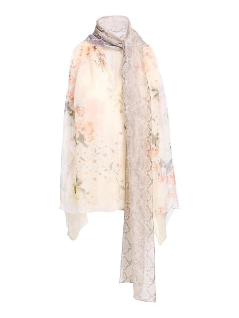 Polka Dots Print Chiffon Top multi