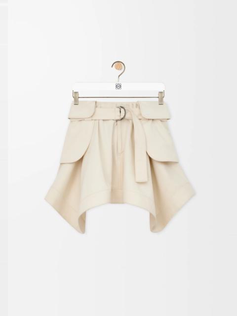 Cargo skirt in cotton and silk