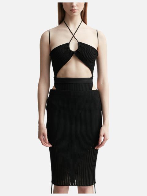 RIBBED KNIT SLEEVELESS BODYSUIT