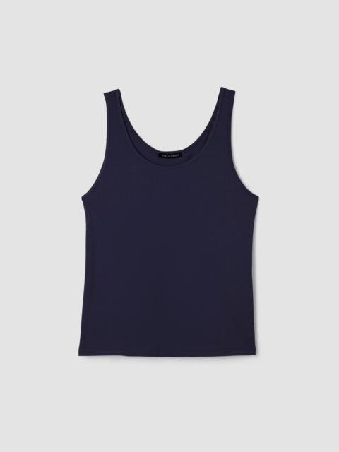 Stretch Silk Jersey Scoop Neck Tank