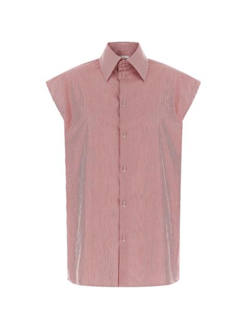 Malik striped pointed-collar shirt