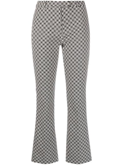 geometric-jacquard tailored trousers