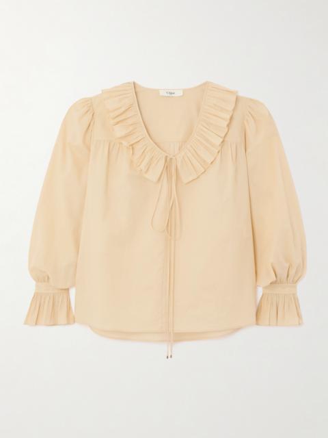 Ruffled Cotton-voile Blouse