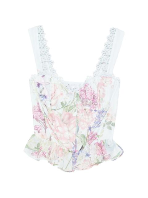 Floret lace floral top