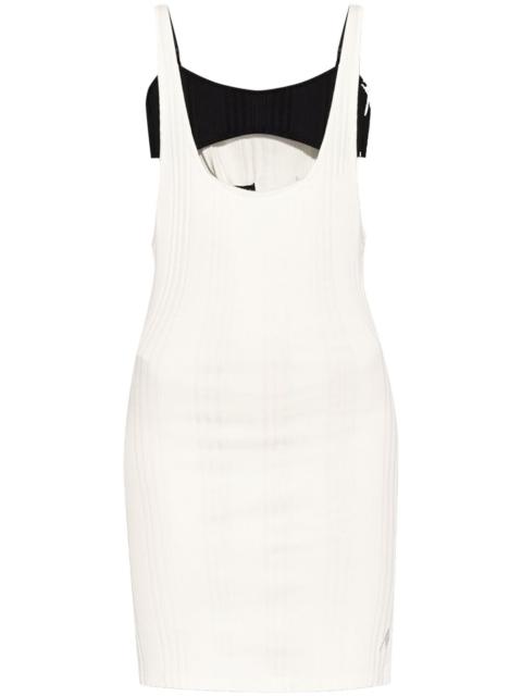 layered cut-out mini dress