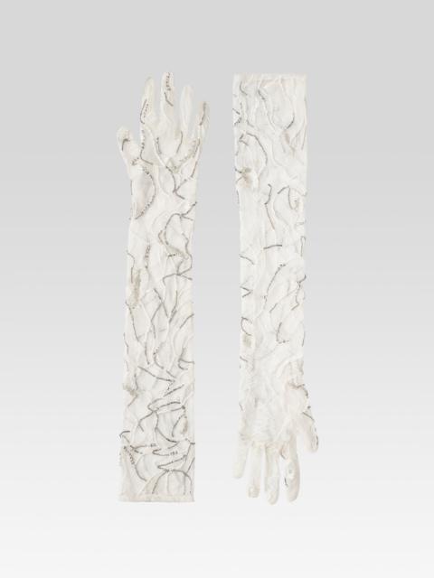 ROYCE EMBELLISHED LACE GLOVES