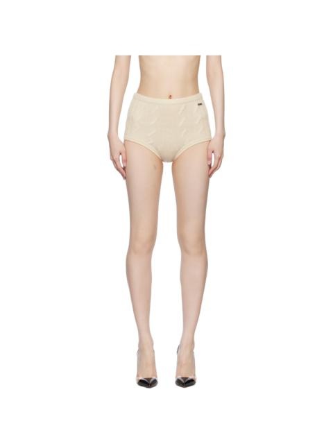 Off-White Braid Cable Knit Shorts