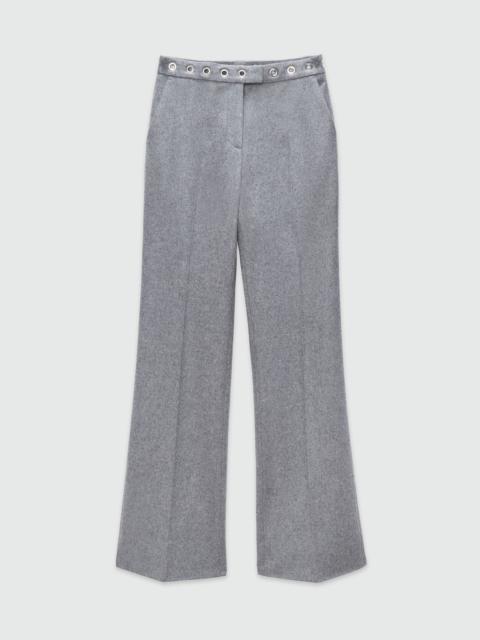 Cream wool pants with studs