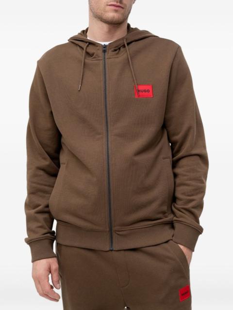 zip-up hooded jacket