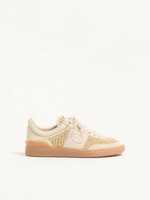 UPVILLAGE SNEAKER IN WOVEN RAFFIA FABRIC
