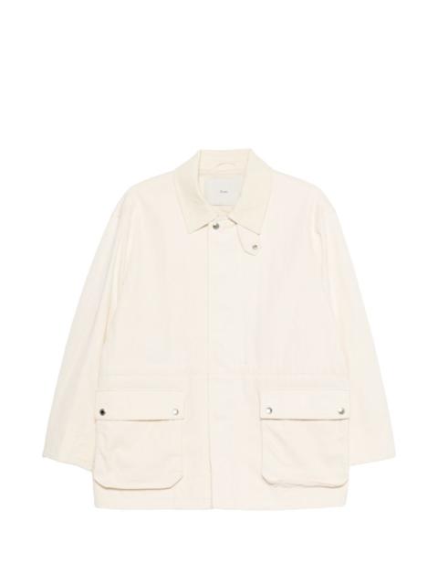 flap-pocket collared jacket