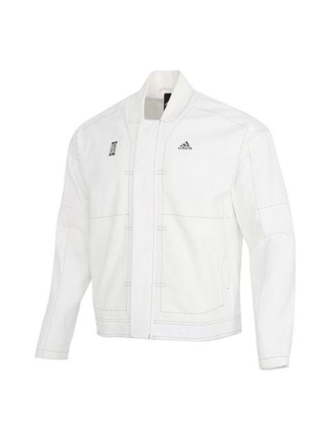 adidas Wj Jkt Denim Series Casual Sports Woven Jacket White GP0906