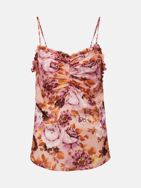 Floral silk top
