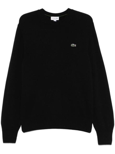 carded-wool crew-neck sweater