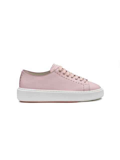 Women's pink leather sneaker